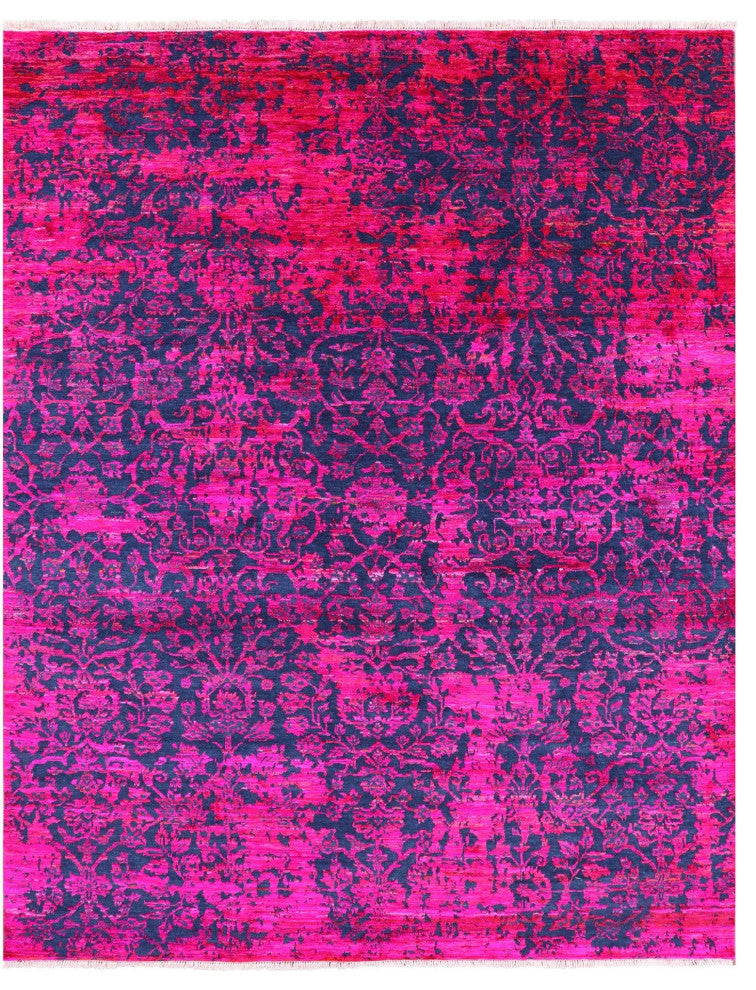 Handmade Modern Wool and Silk Rug 8' 0" X 9' 11" Q11845