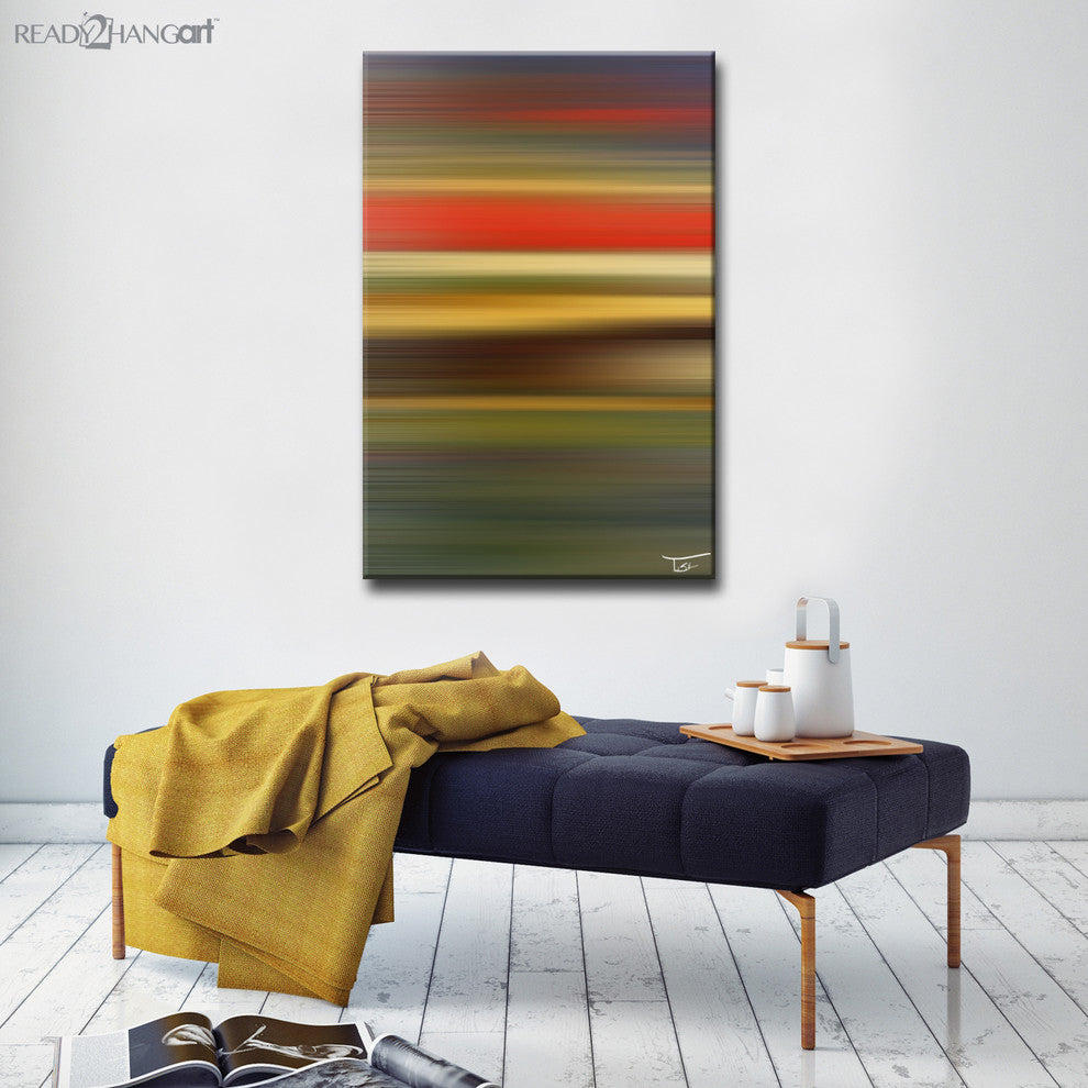 Ready2Hangart  'Blur Stripes Lvi' By Tristan Scott Canvas Art , 30" Hx20"