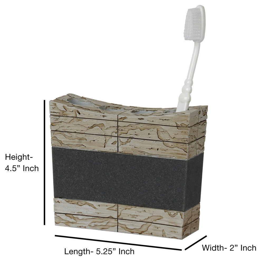 nu steel Rustic Bath Collection-Stone Rust/Gray, 4-Piece Set