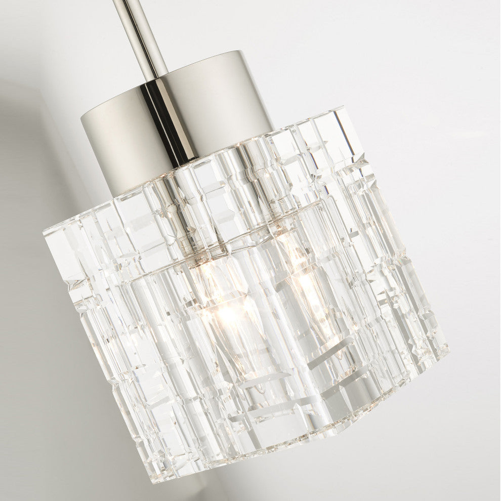 Livex Lighting Rotterdam 1 Light Polished Nickel Single Pendant