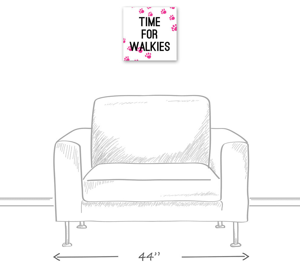 Designs Direct Time For Walkies 12x12 Canvas Wall Art