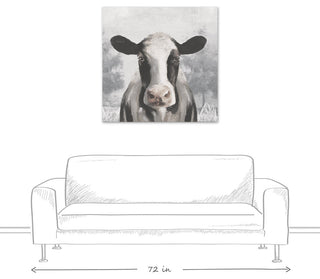 Sophisticated Cow 36 x 36 Canvas Wall Art