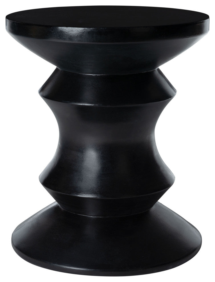 Safavieh Katara Concrete Accent Stool, Black