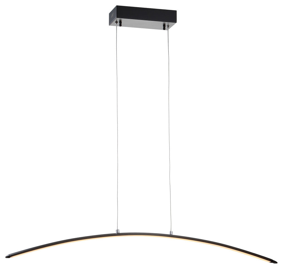 Roxanna 41.5" Dimmable Adjustable Integrated LED Linear Pendant, Black