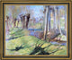 Guy Orlando Rose Giverny Willows Framed Premium Canvas Print, 20"x25"
