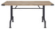 Acme Edina Dining Table, Oak & Sandy Black Finish