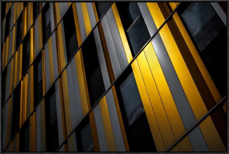 "Yellow Wall" Framed Canvas Giclee by Gilbert Claes, 37x25"