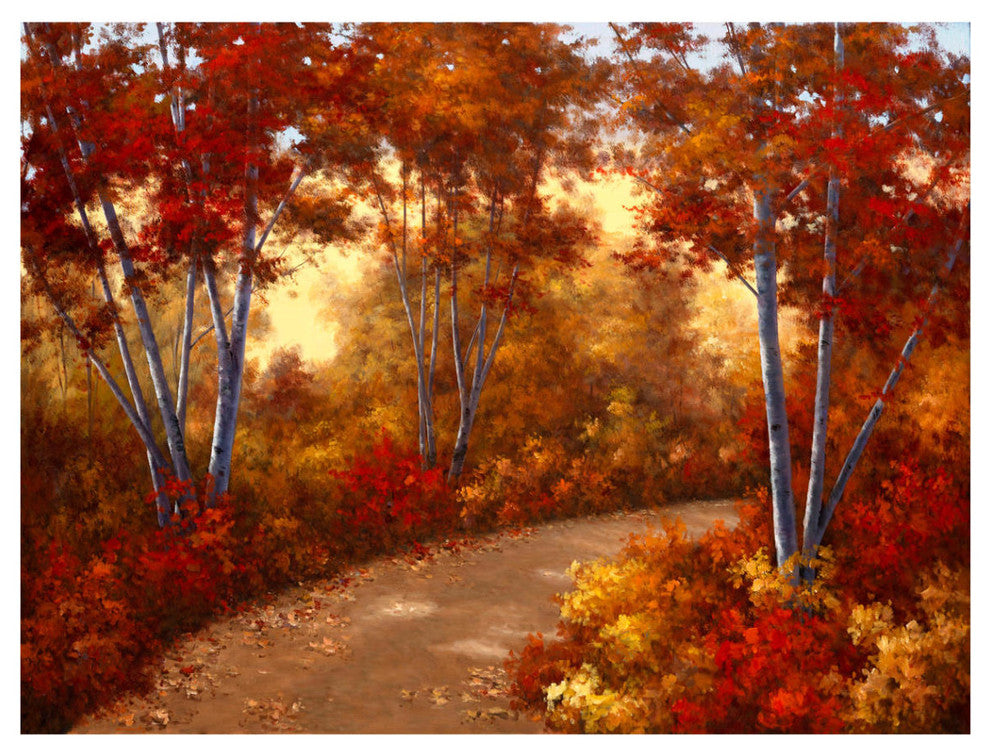 "Golden Birch" Digital Paper Print by Diane Romanello, 42"x26"