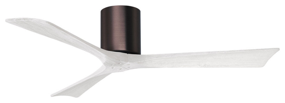 Matthews Fan, Irene-3H Ceiling Fan, Brushed Bronze, 52-Inch, Matte White