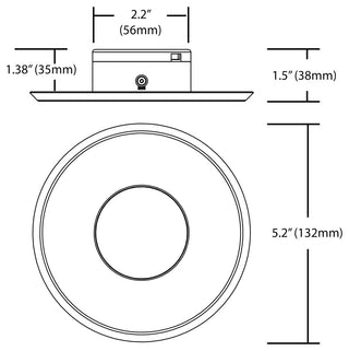 SureFit(v3) LED Flush Mount Ceiling Light, 3000K with Round Bronze Trim