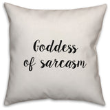 Goddess Of Sacasm, Throw Pillow, 18"x18"