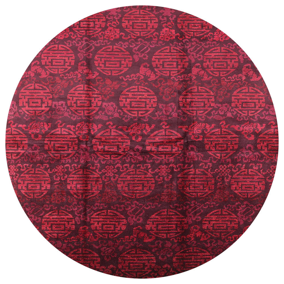 Ahgly Company Indoor Round Mid-Century Modern Area Rugs, 8' Round