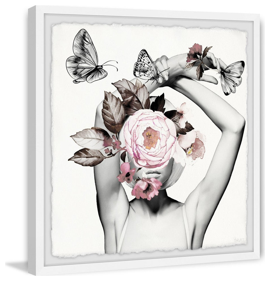 "Flower Diva" Framed Painting Print, 12"x12"