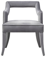 Tiffany Grey Velvet Chair - Grey