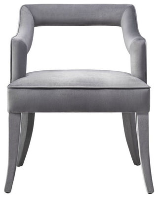 Tiffany Grey Velvet Chair - Grey