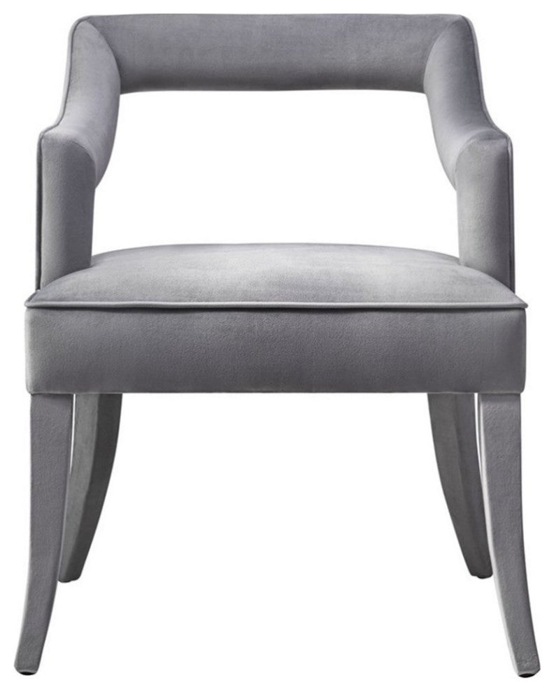 Tiffany Grey Velvet Chair - Grey