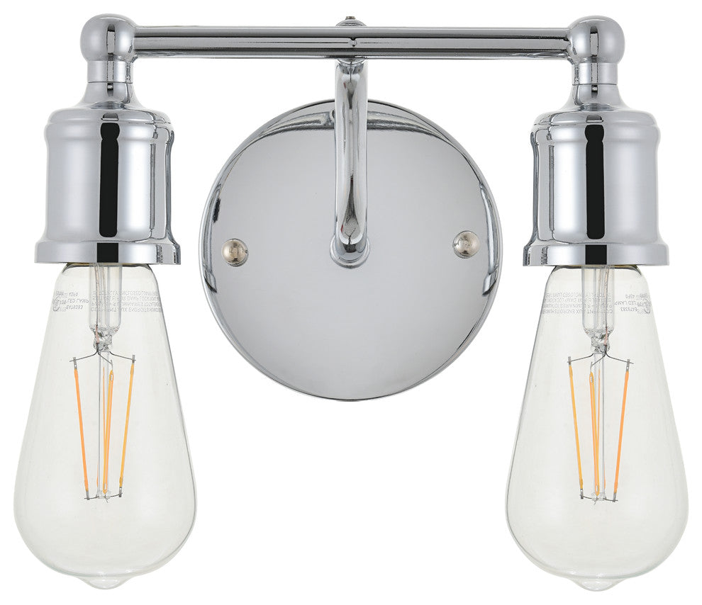Chrome Finish 2-Light Wall Sconce