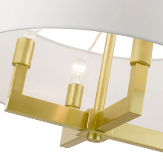 Cresthaven 4 Light Satin Brass Pendant Chandelier