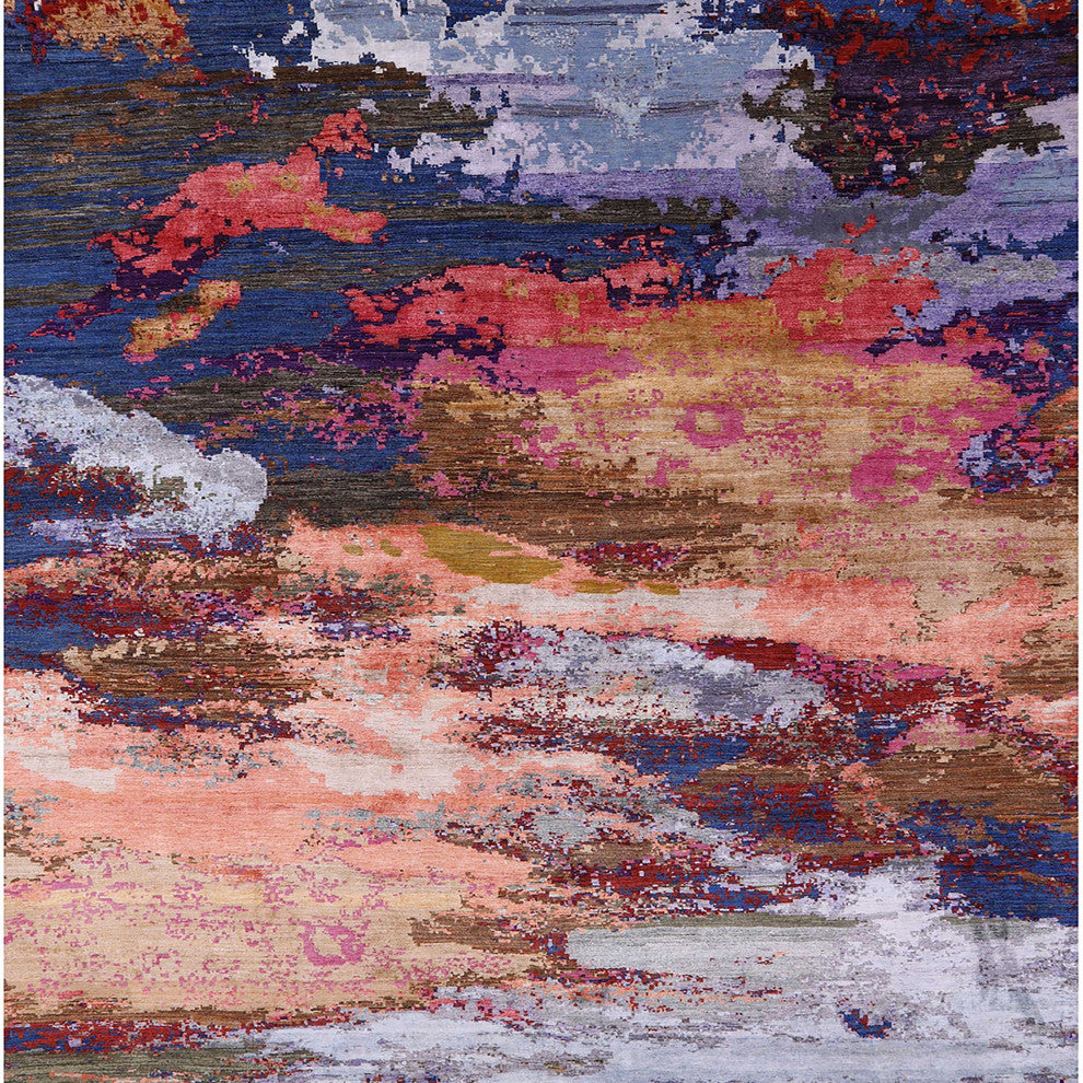Ahgly Company Indoor Square Mid-Century Modern Area Rugs, 4' Square