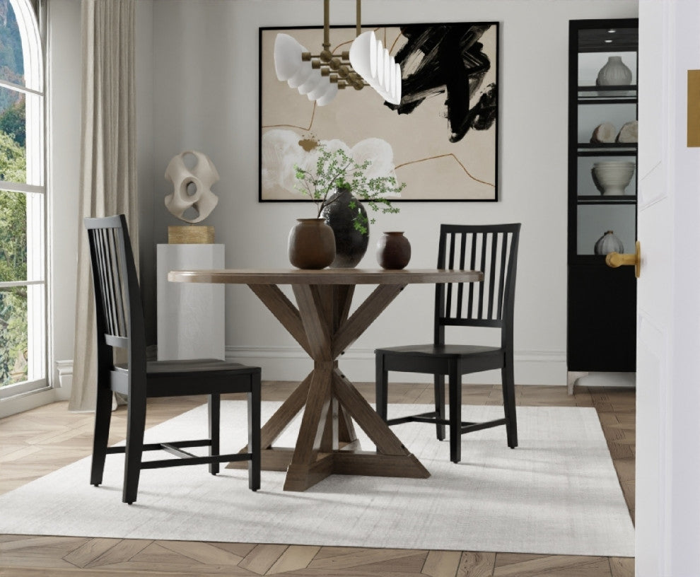 Diana Trestle Base Dining Table, Vintage Walnut