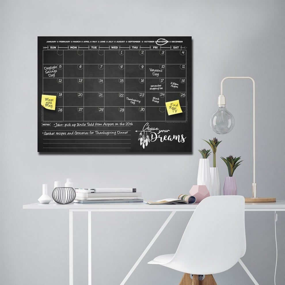 R2H Methods ''Chase Your Dreams'' Dry Erase Monthly Calendar on ArtPlexi
