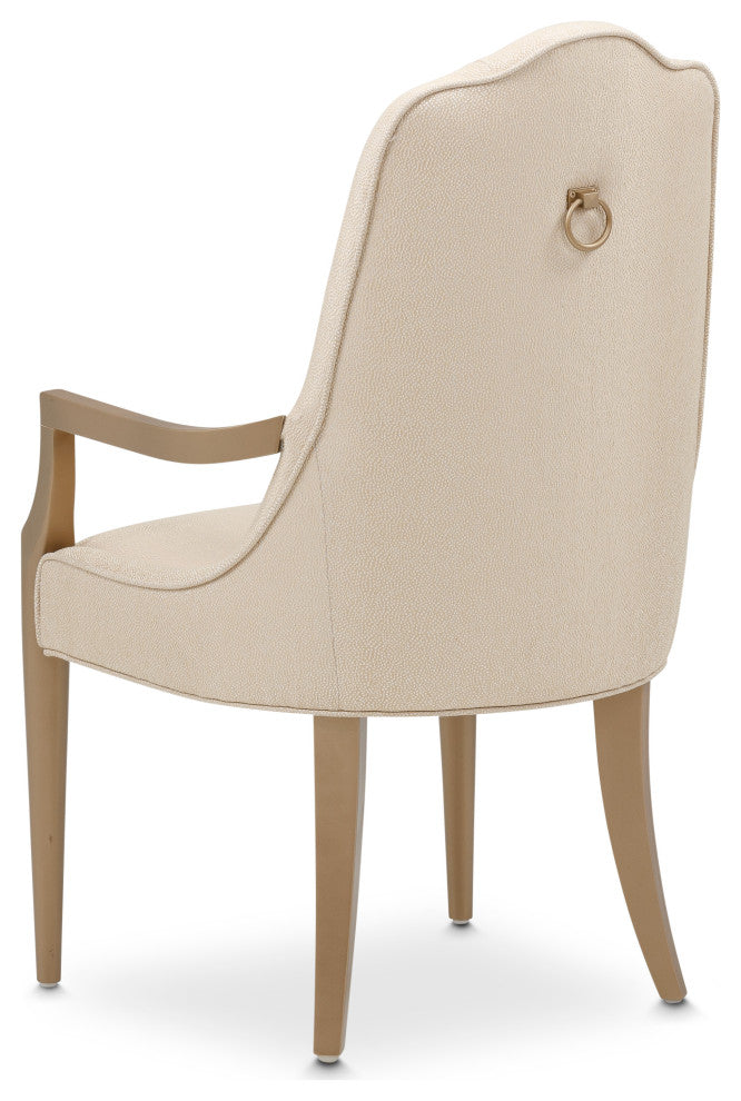 Malibu Crest Dining Arm Chair, Set of 2 - Burnished Gold