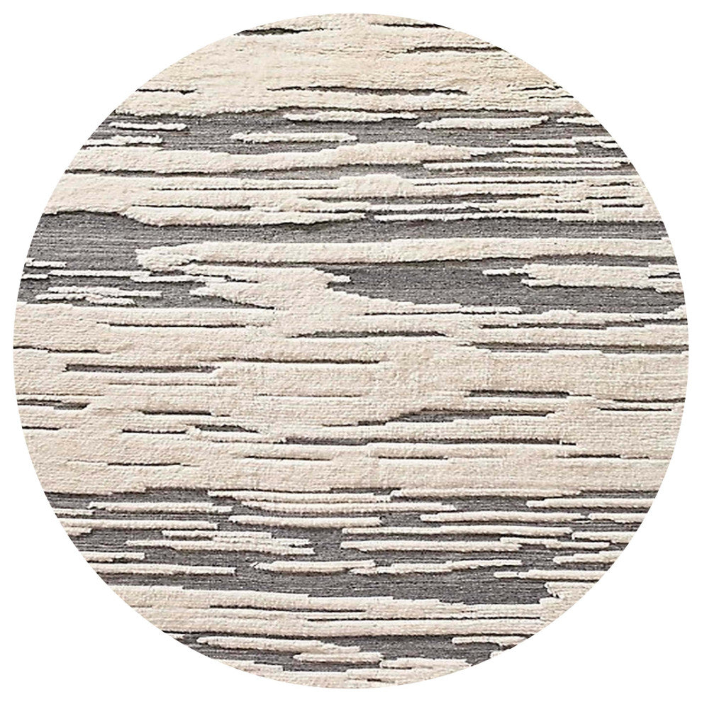 Ahgly Company Indoor Round Mid-Century Modern Area Rugs, 5' Round
