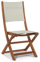 Stella Teak Outdoor Folding Chair in White