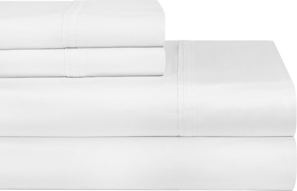Pointehaven 400TC Deep Fitted Sheet Set, White, Cal King