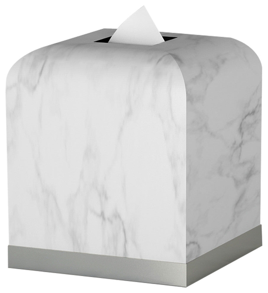 nu steel Misty Silver Collection Tissue Box Cover