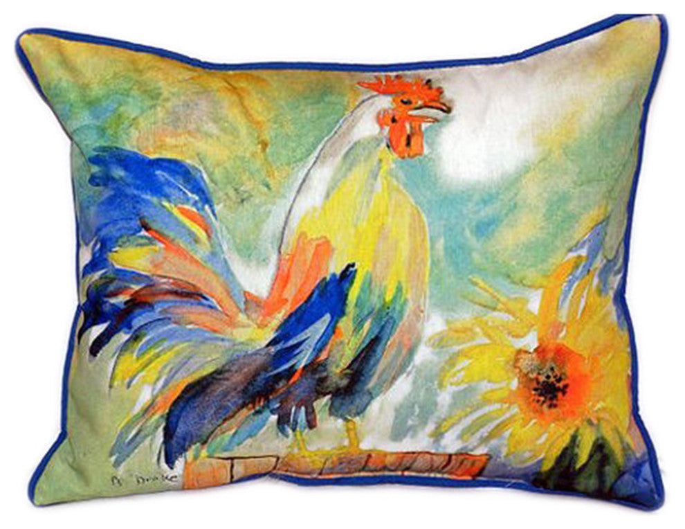 Pair of Betsy Drake Palmetto Moon Large Pillows 15 Inch x 22 Inch