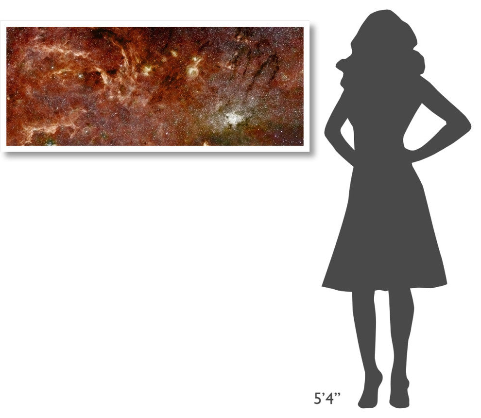 "HST-Spitzer Composite of Galactic Center" Digital Paper Print by NASA, 52"x22"