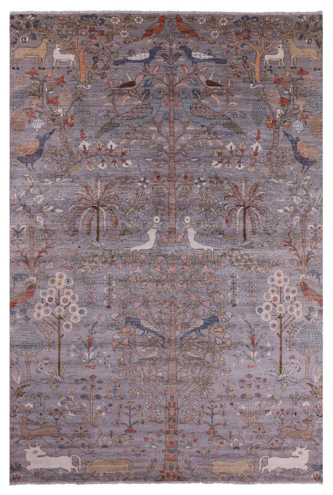 8' 11" X 13' 5" Hand-Knotted Persian Tree Of Life Wool Rug Q9584