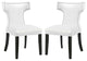 Side Dining Chair, Set of 2, Faux Leather, White, Modern, Cafe Bistro Restaurant