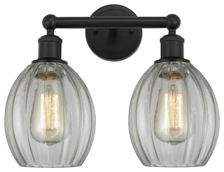 Innovations 616-2W-BK-G82 Eaton 2 Light 14.5" Bath Vanity Light, Matte Black