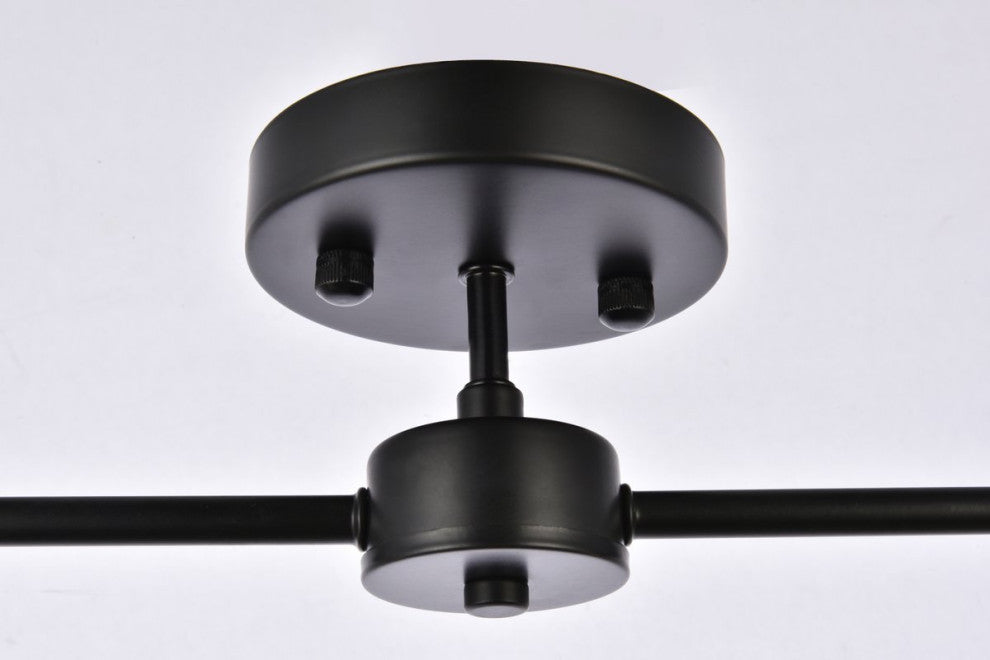Zac 2-Light Black Flush Mount