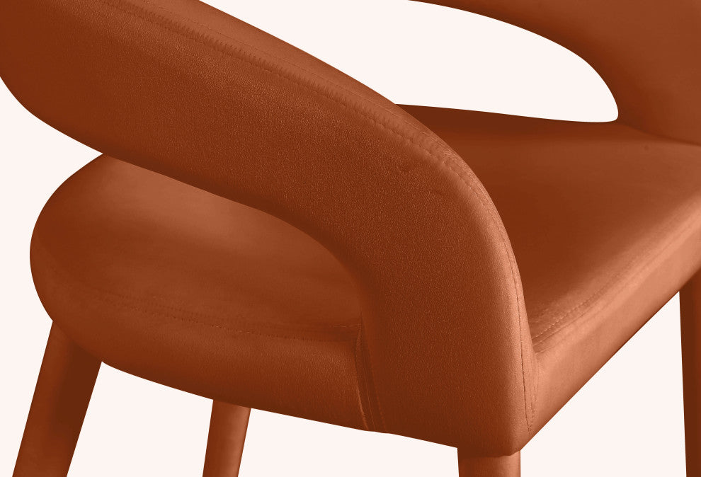 Destiny Counter Stool, Cognac, Velvet