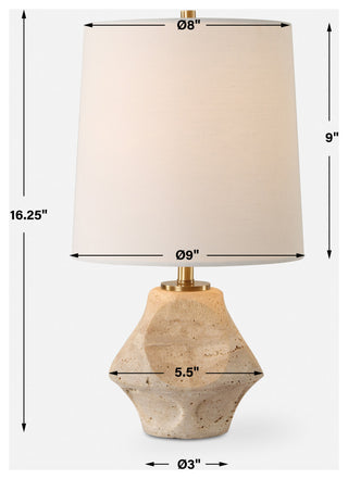 Uttermost Indent Travertine Accent Lamp