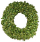 5' Blended Pine Wreath Pre-Lit With Warm White LEDs