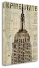 "Vintage Ny Empire State Building" By Michael Mullan, Gallery Wrap Canvas