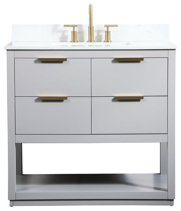 Elegant Decor Larkin Bathroom Vanity Grey