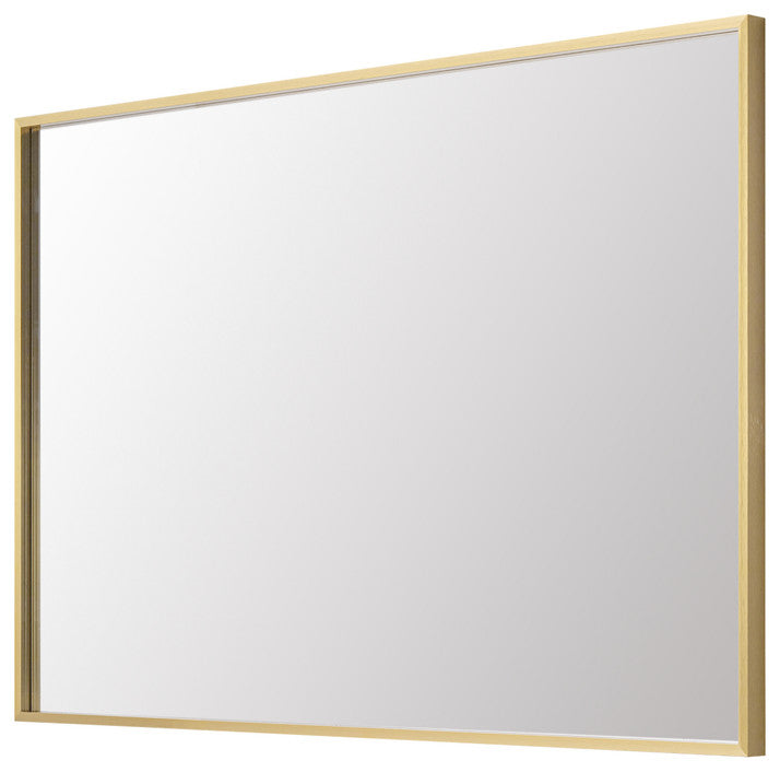 Aluminum Frame Rectangle Mirror 30x42, Gold