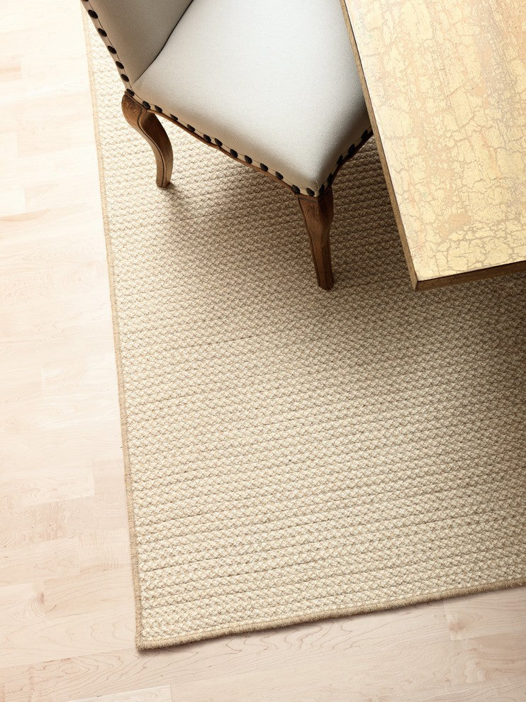 Natural Wool Houndstooth HD33 Tea Modern Area Rug, Rectangular 5'x8'