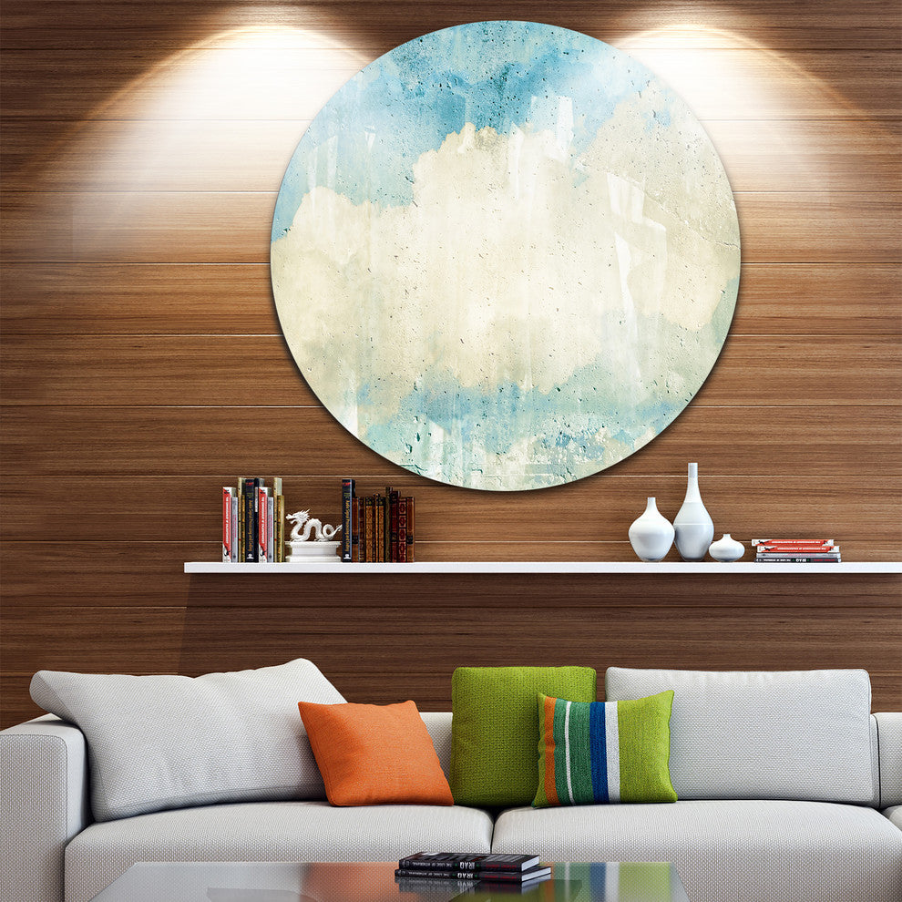 Sky On Wall Texture, Abstract Round Wall Art, 23"