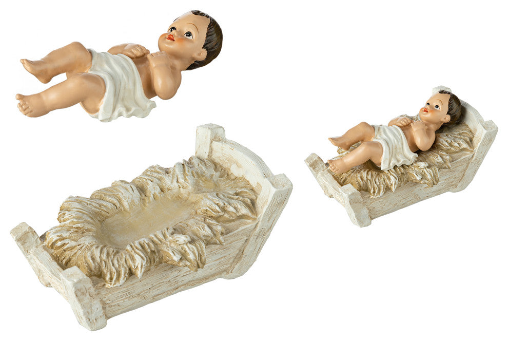 12-Piece Ivory Resin Nativity Figurine Set