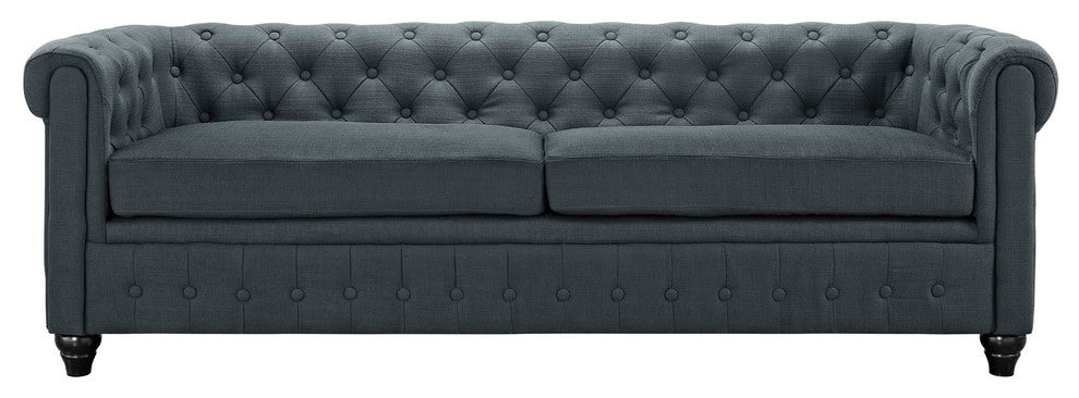 Modway Earl Upholstered Fabric Sofa, Gray