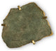 Gem Wall Slice, Brass Setting, Green Emerald