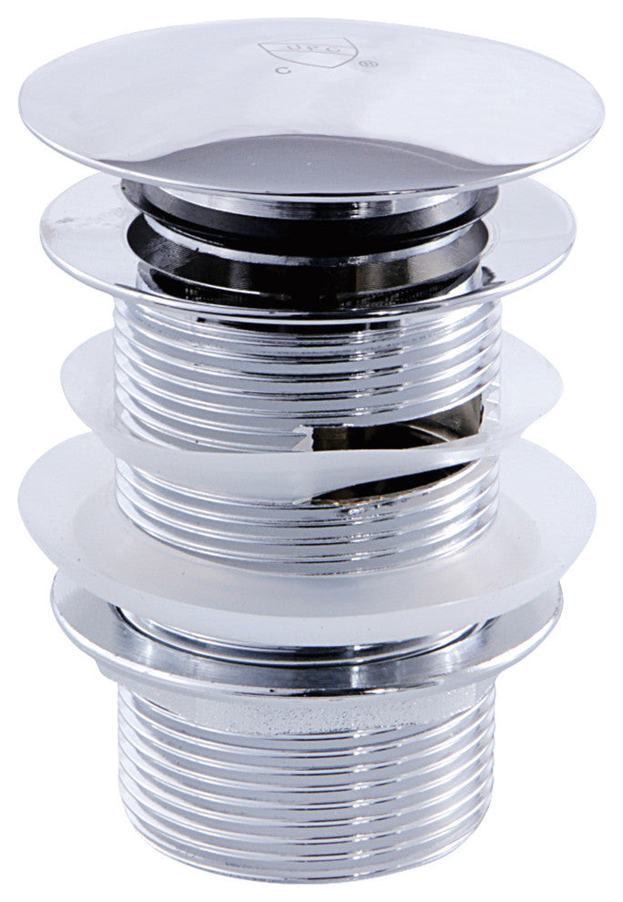 Kingston Brass Toe-Touch Tub Drain With Overflow, Polished Chrome