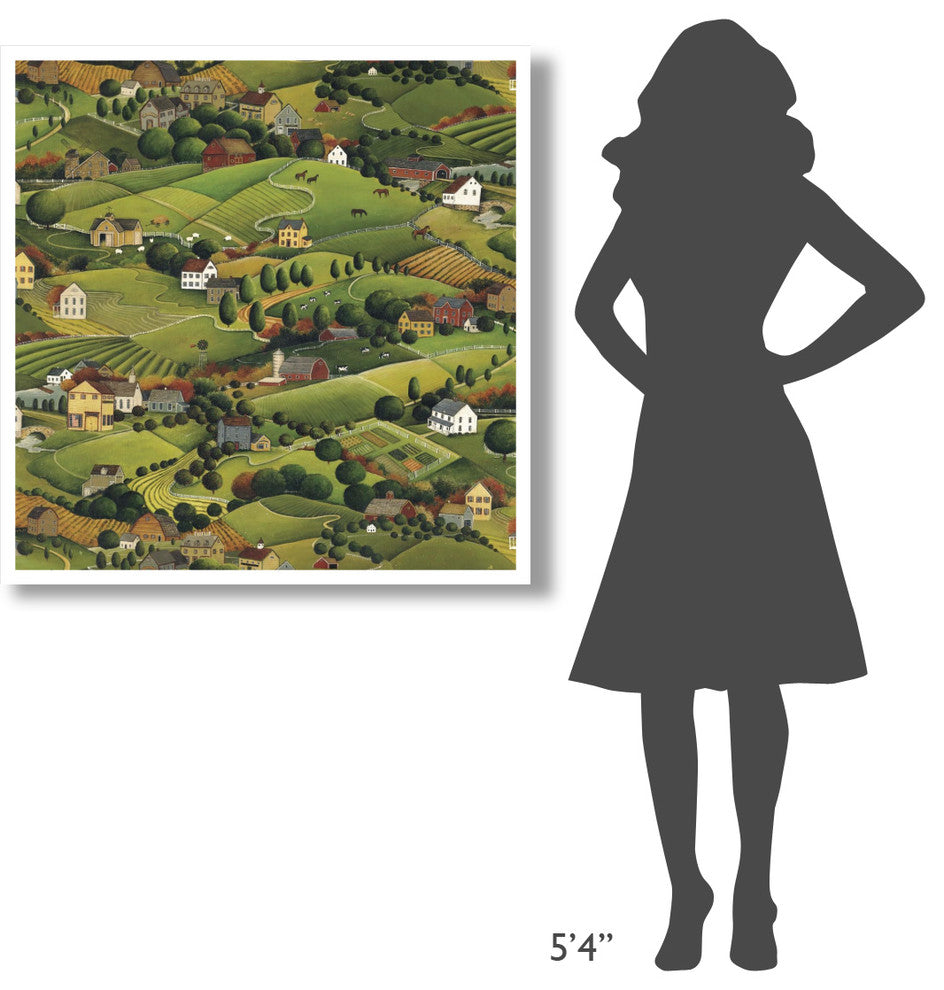 "Pleasant Valley" Digital Paper Print by David Carter Brown, 38"x38"