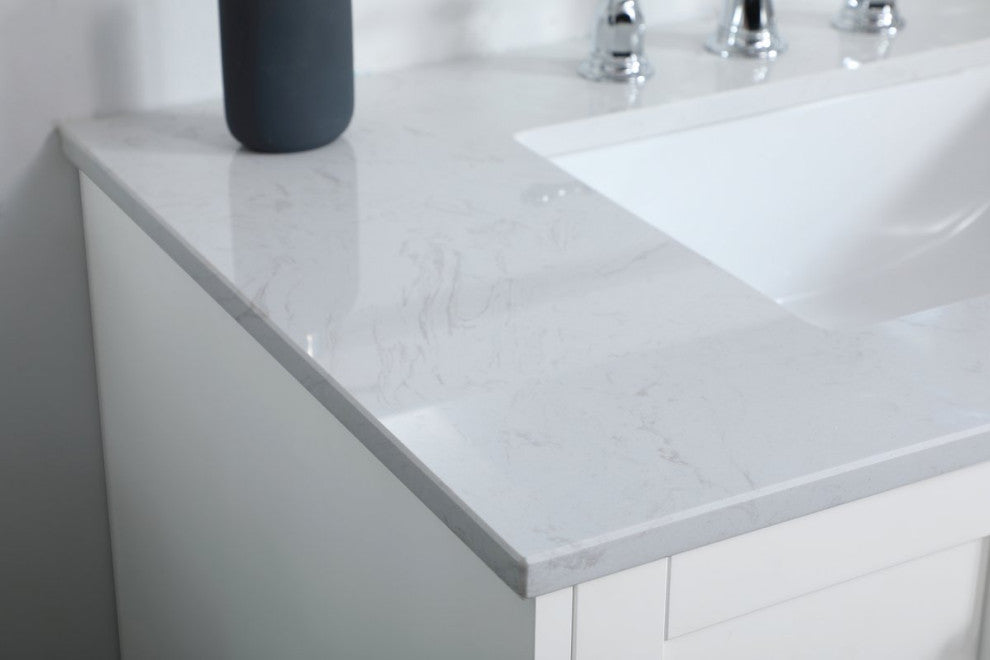 36" Single Bathroom Vanity, White